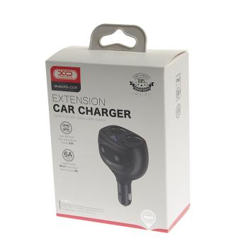 1 079 р. Разветвитель прикуривателя 2-х гнездовой 12V 2USB черный XO XO cc41 black  с доставкой в г. Керчь. Увеличить фотографию 3