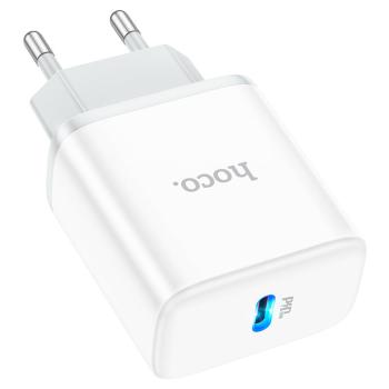 379 р. Устройство зарядное в розетку 1USB Type C HOCO HOCO c104a white  с доставкой в г. Керчь. Увеличить фотографию 3