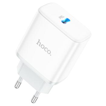379 р. Устройство зарядное в розетку 1USB Type C HOCO HOCO c104a white  с доставкой в г. Керчь. Увеличить фотографию 1