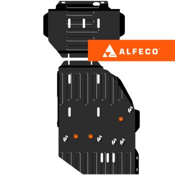 Комплект защиты (редуктор переднего моста, кпп и РК (2 части)) ALFECO Haval H5 Pro (2023-2025) (сталь 2 мм)