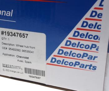 1 649 р. Ступица CHEVROLET Aveo (06-) передняя DELCOPARTS DELCOPARTS 19347657  с доставкой в г. Керчь. Увеличить фотографию 5