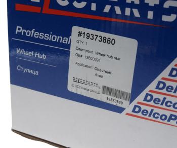4 299 р. Ступица CHEVROLET Aveo (12-) задняя DELCOPARTS DELCOPARTS 19373860  с доставкой в г. Керчь. Увеличить фотографию 5