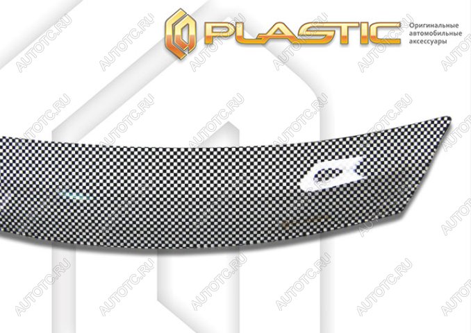 2 199 р. Дефлектор капота CA-Plastic  Mitsubishi eK Space  B11A (2014-2016) (Шелкография черная)  с доставкой в г. Керчь