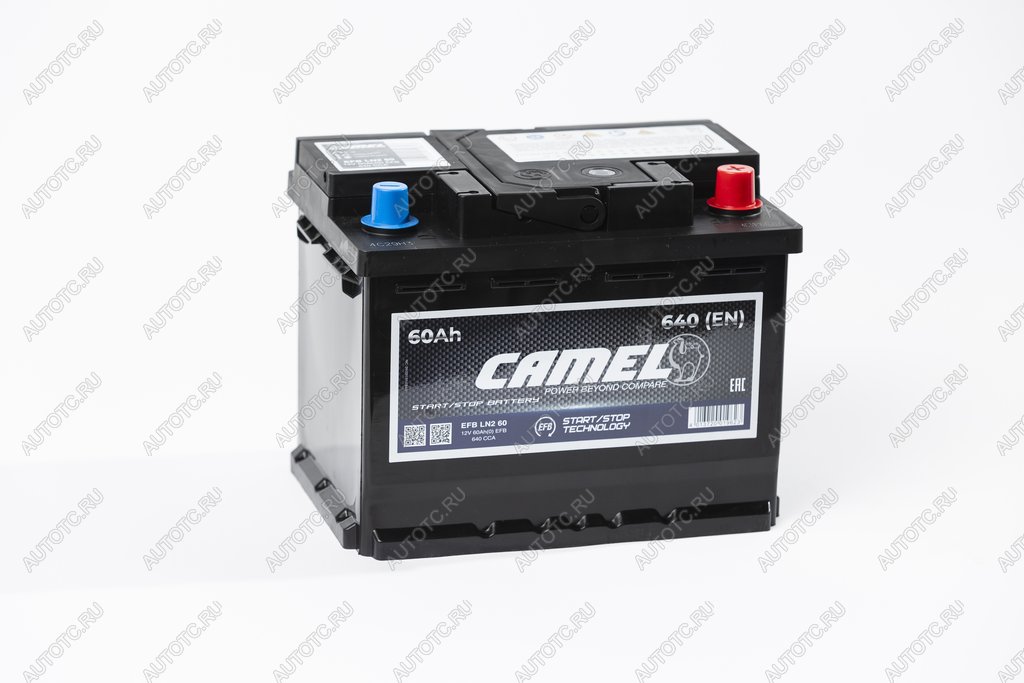 10 499 р. Аккумулятор CAMEL EFB 60Ач обратная полярность CAMEL 6ст60(0) l2 (efb ln2 60)  с доставкой в г. Керчь
