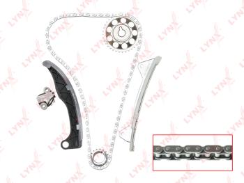 8 449 р. Комплект цепи ГРМ TOYOTA Yaris (05-) (1.0) (1 цепь+башмак натяж+успокоит+натяж+2 звезды) LYNX LYNX tk0034  с доставкой в г. Керчь. Увеличить фотографию 1
