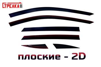 Дефлекторы окон 2D Стрелка11 Kaiyi X7 Kunlun (2024-2025) (черные)