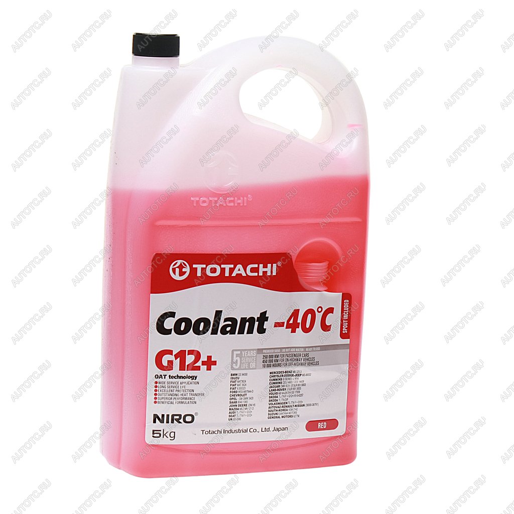 1 189 р. Антифриз красный -40C 5кг G12+ NIRO Coolant TOTACHI  с доставкой в г. Керчь