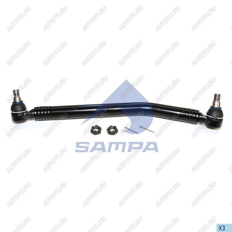 3 989 р. Тяга рулевая SCANIA продольная L=601мм SAMPA  с доставкой в г. Керчь