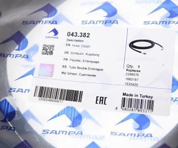 7 199 р. Шланг SCANIA P,G,R,T series ПГУ SAMPA  с доставкой в г. Керчь. Увеличить фотографию 3