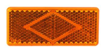 Катафот ГАЗ-3302 желтый 121х52 (рисунок ромб, крепление 1 винт) АЭК