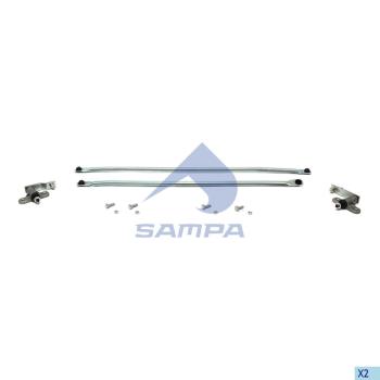 Тяга SCANIA 4 series трапеции стеклоочистителя комплект (2шарнира,2тяги) SAMPA