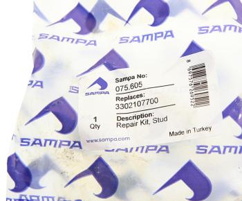 459 р. Шпилька колеса SAF (М22х1.5х83) в сборе (гайка 04938,гровер 01245) SAMPA  с доставкой в г. Керчь. Увеличить фотографию 2