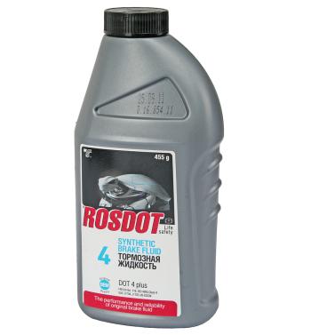 Жидкость тормозная DOT-4 455г ROSDOT
