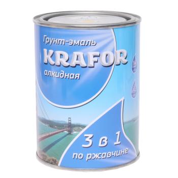 Грунт-эмаль по ржавчине желтый 1л KRAFOR