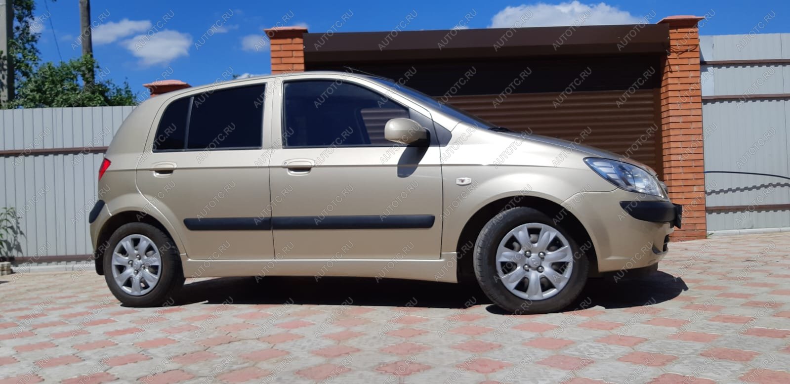 1 969 р. Пластиковые накладки порогов Фанат Тюнинг  Hyundai Getz  TB (2002-2010) хэтчбэк 5 дв. дорестайлинг, хэтчбэк 5 дв. рестайлинг (неокрашенные (глянец под окраску))  с доставкой в г. Керчь