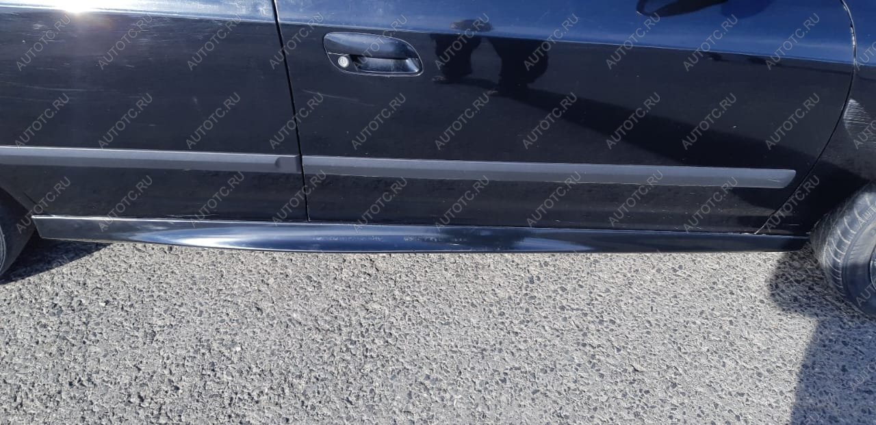 3 499 р. Пластиковые накладки порогов Фанат Тюнинг  Hyundai Elantra ( XD,  XD2) (2000-2010) седан дорестайлинг, рестайлинг седан (неокрашенные (глянец под окраску))  с доставкой в г. Керчь