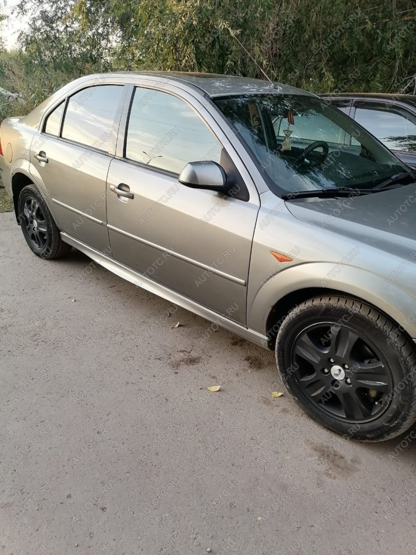 3 499 р. Пластиковые накладки порогов Фанат Тюнинг  Ford Mondeo (2000-2007) Mk3,B4Y дорестайлинг, седан, Mk3,BWY дорестайлинг, универсал, Mk3,B4Y рестайлинг, седан, Mk3,BWY рестайлинг, универсал (неокрашенные (глянец под окраску))  с доставкой в г. Керчь