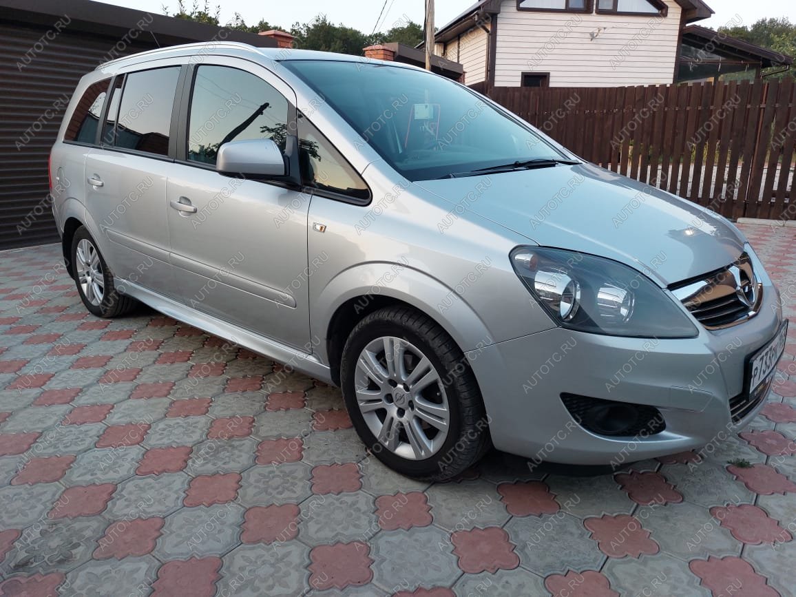3 499 р. Пластиковые накладки порогов Фанат Тюнинг  Opel Zafira  В (2005-2015) дорестайлинг, рестайлинг (неокрашенные (глянец под окраску))  с доставкой в г. Керчь