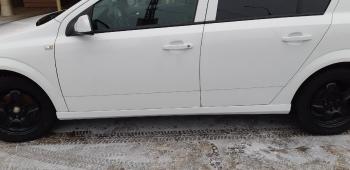 3 499 р. Пластиковые накладки порогов Фанат Тюнинг  Opel Astra  H (2004-2015) хэтчбек 5дв дорестайлинг, хэтчбек 5дв рестайлинг (неокрашенные (глянец под окраску))  с доставкой в г. Керчь. Увеличить фотографию 5
