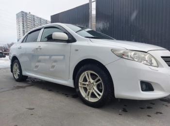 3 289 р. Пластиковые накладки порогов Фанат Тюнинг  Toyota Corolla  E150 (2006-2013) седан дорестайлинг, седан рестайлинг (неокрашенные (глянец под окраску))  с доставкой в г. Керчь. Увеличить фотографию 2