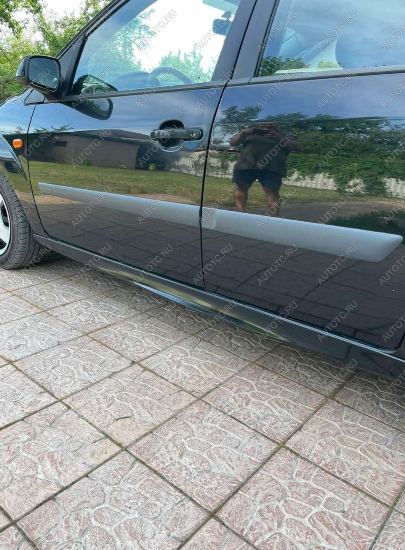 3 499 р. Пластиковые накладки порогов Фанат Тюнинг  Ford Fusion ( 1,  2) (2002-2020) хэтчбэк дорестайлинг,  рестайлинг, хэтчбэк,  дорестайлинг, седан,  1-ый рестайлинг, седан, седан 2-ой рестайлинг (неокрашенные (глянец под окраску))  с доставкой в г. Керчь