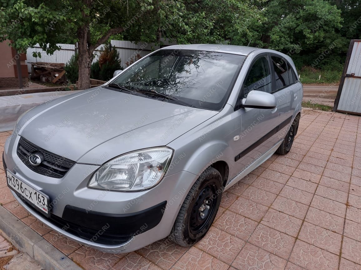 3 499 р. Пластиковые накладки порогов Фанат Тюнинг  KIA Rio  2 JB (2005-2011) дорестайлинг, хэтчбэк 5 дв., рестайлинг, хэтчбэк 5 дв. (неокрашенные (глянец под окраску))  с доставкой в г. Керчь