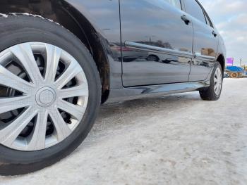 3 499 р. Пластиковые накладки порогов Фанат Тюнинг  Toyota Corolla  E120 (2000-2007) седан дорестайлинг, универсал дорестайлинг, хэтчбек 5 дв. дорестайлинг, седан рестайлинг, универсал рестайлинг, хэтчбек рестайлинг (неокрашенные (глянец под окраску))  с доставкой в г. Керчь. Увеличить фотографию 5
