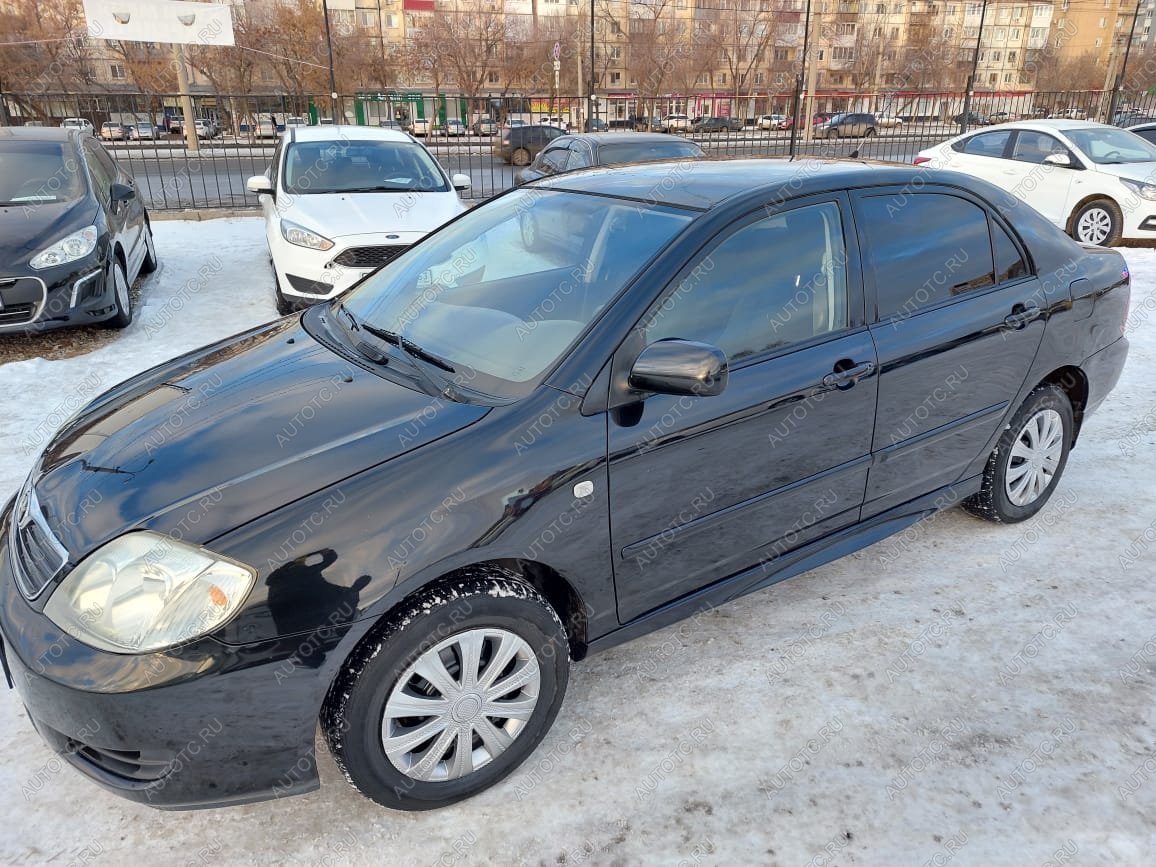 3 499 р. Пластиковые накладки порогов Фанат Тюнинг  Toyota Corolla  E120 (2000-2007) седан дорестайлинг, универсал дорестайлинг, хэтчбек 5 дв. дорестайлинг, седан рестайлинг, универсал рестайлинг, хэтчбек рестайлинг (неокрашенные (глянец под окраску))  с доставкой в г. Керчь