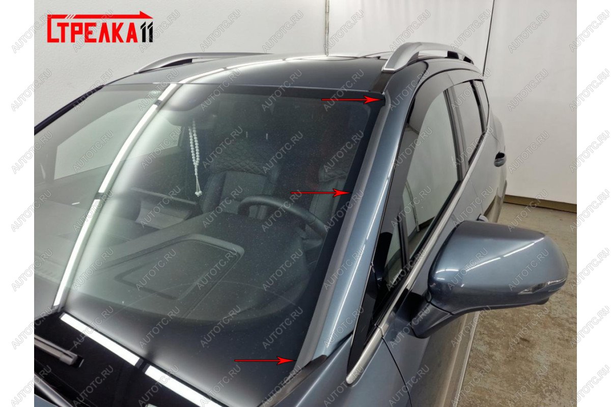 1 699 р. Водосток лобового стекла Стрелка 11 Geely Okavango (2021-2025) (черные)  с доставкой в г. Керчь