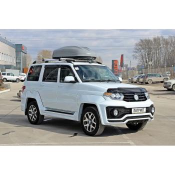 14 649 р. Комплект накладок порогов GRAND Уаз Патриот 3163 5-дв. 1-ый рестайлинг (2014-2016) (неокрашенные (глянец под окраску))  с доставкой в г. Керчь. Увеличить фотографию 3