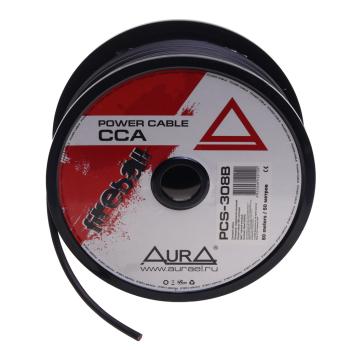 Кабель силовой 8Ga (8мм) 50м бухта черный AURA