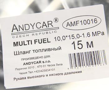 3 889 р. Шланг d=10х15-1.6 топливный с внешней оплеткой (бухта 15м, цена за бухту, не режем) ANDYCAR  с доставкой в г. Керчь. Увеличить фотографию 3