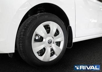 1 329 р. Брызговик SKODA Rapid (12-19) передний комплект RIVAL  с доставкой в г. Керчь. Увеличить фотографию 2