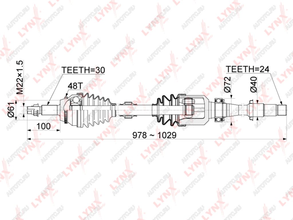 18 599 р. Вал привода TOYOTA Camry (11-) колеса переднего правого LYNX  с доставкой в г. Керчь