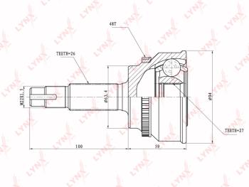 ШРУС наружный TOYOTA Camry (01-) LEXUS RX (-08) LYNX