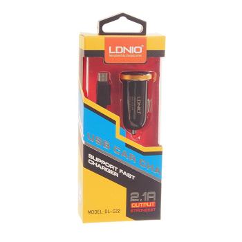Устройство зарядное в прикуриватель 2USB 12-24V 2.1A кабель micro-USB LDNIO