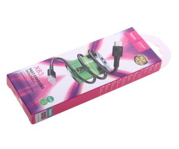 92 р. Кабель USB Type C 2.4A 1м черный HOCO  с доставкой в г. Керчь. Увеличить фотографию 2