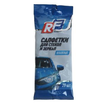 Салфетки влажные для стекол и зеркал 20шт. RUSEFF