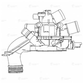 6 249 р. Термостат PEUGEOT 207,208,308 CITROEN C3,C4,Berlingo LUZAR  с доставкой в г. Керчь. Увеличить фотографию 3