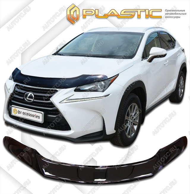 2 399 р. Дефлектор капота (exclusive) CA-Plastic Lexus NX200 Z10 рестайлинг (2017-2021) (Classic черный)  с доставкой в г. Керчь