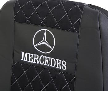 4 999 р. Авточехлы MERCEDES Axor (-12) 1 ремень экокожа-алькантара черные ВИТА ТРАК  с доставкой в г. Керчь. Увеличить фотографию 2