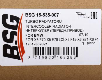 11 849 р. Интеркулер BMW X5 (E70) BSG  с доставкой в г. Керчь. Увеличить фотографию 5