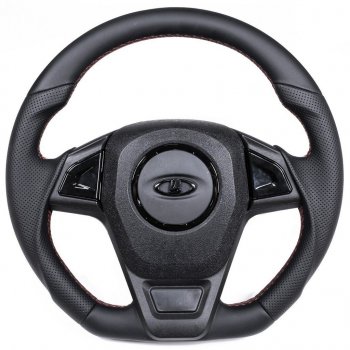 6 899 р. Рулевое колесо  autodemic Лада Калина Спорт 2192 хэтчбэк (2014-2018) (анатомическое, в коже)  с доставкой в г. Керчь. Увеличить фотографию 10