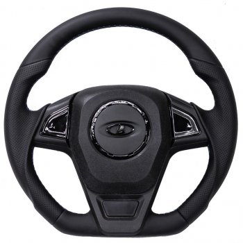 6 899 р. Рулевое колесо autodemic Лада Калина Спорт 2192 хэтчбэк (2014-2018) (анатомическое, в коже)  с доставкой в г. Керчь. Увеличить фотографию 4