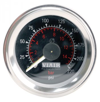 5 799 р. Манометр VIAIR 2 220 PSI, 2 контура, с подсветкой, черный Viair 90080  с доставкой в г. Керчь. Увеличить фотографию 6