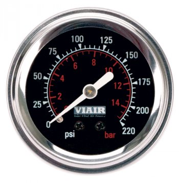1 999 р. Манометр VIAIR 2 220 PSI, с подсветкой, черный Viair 90090  с доставкой в г. Керчь. Увеличить фотографию 1