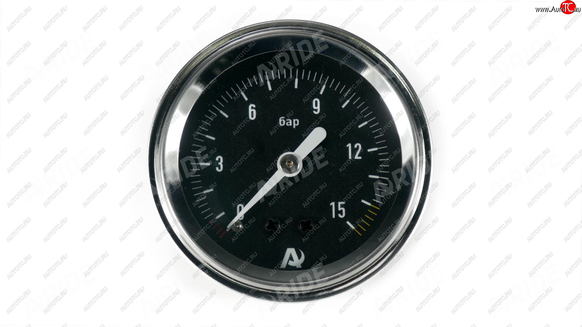 1 499 р. Манометр ARIDE 51 мм, 1х15 бар (220 PSI), 2, черный, с подсветкой Арайд м 51 1 15  с доставкой в г. Керчь