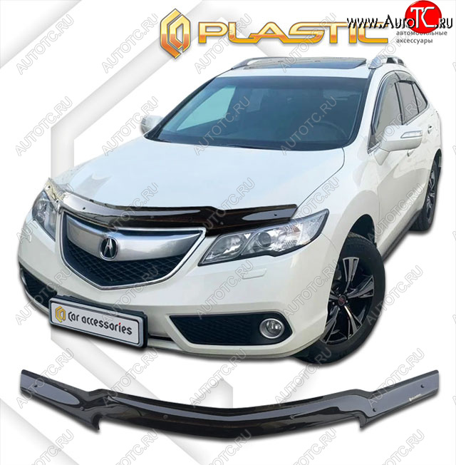 1 999 р. Дефлектор капота CA-Plastic Acura RDX TB3, TB4 дорестайлинг (2012-2015) (classic черный, без надписи)  с доставкой в г. Керчь