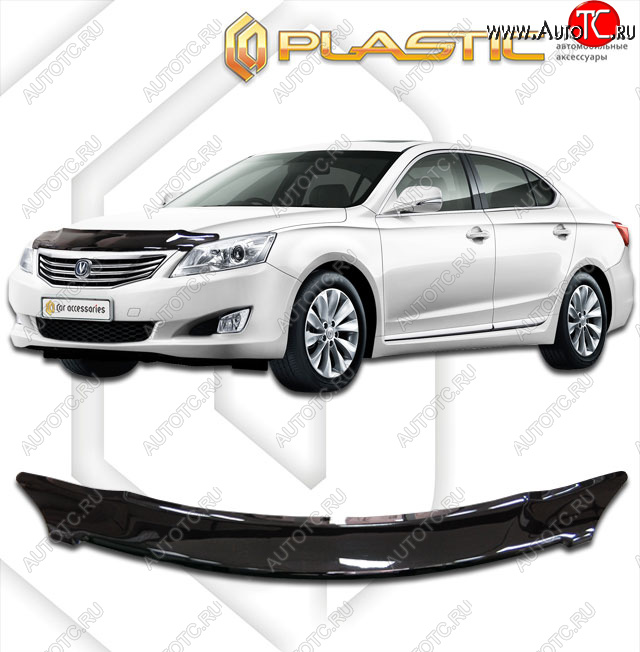 1 999 р. Дефлектор капота CA-Plastic Changan Reaton (2013-2017) (classic черный, без надписи)  с доставкой в г. Керчь