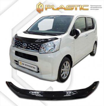 1 899 р. Дефлектор капота CA-Plastic  Daihatsu Move (2014-2023)  дорестайлинг, рестайлинг (серия Сlassic черный, без надписи)  с доставкой в г. Керчь. Увеличить фотографию 2